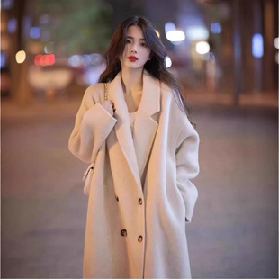 骄阳似我聂曦光赵今麦同款秋冬双面呢羊毛大衣女中长款毛呢外套女