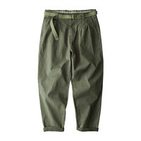 Japanese retro streetwear brand casual workwear pants, straight-leg loose ins Harem pants, capri pants, Andy Yau plus-size men's fashion thumbnail 3