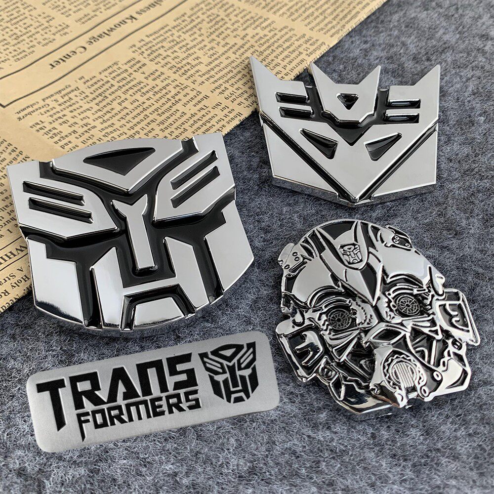 变形金刚车贴铝贴标金属立体车标摩托车改装件装饰电动车汽车车贴