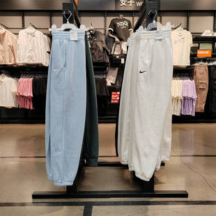 010 BV4090 耐克NIKE奥莱正品 女针织运动休闲薄绒高腰收口束脚长裤