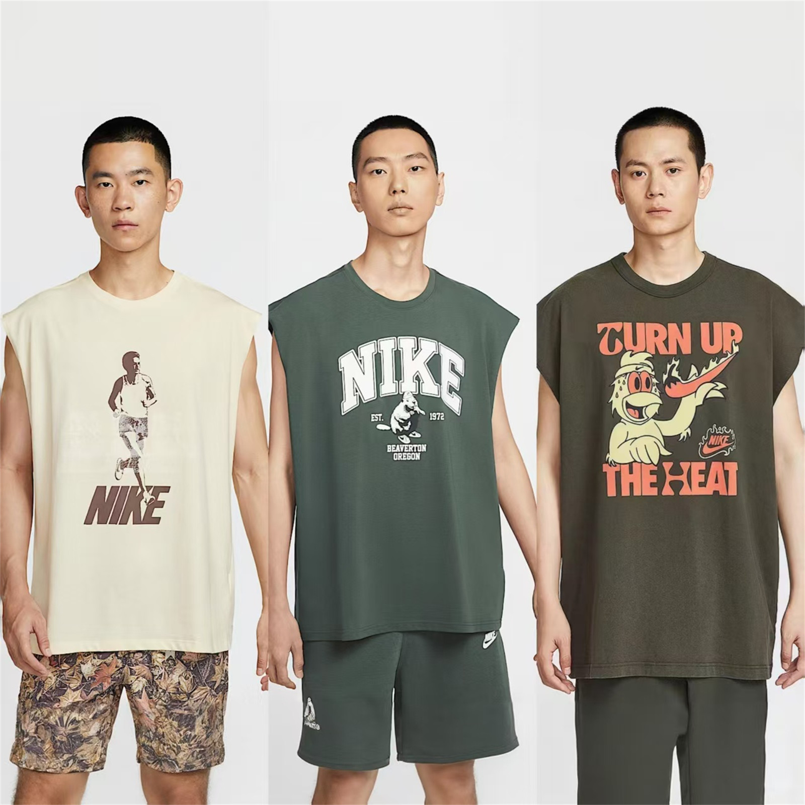 耐克NIKE奥莱正品男运动休闲跑步复古无袖背心IH4572IH0819HQ9255