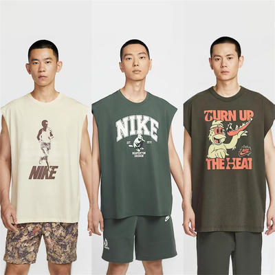 耐克NIKE男运动休闲复古无袖背心