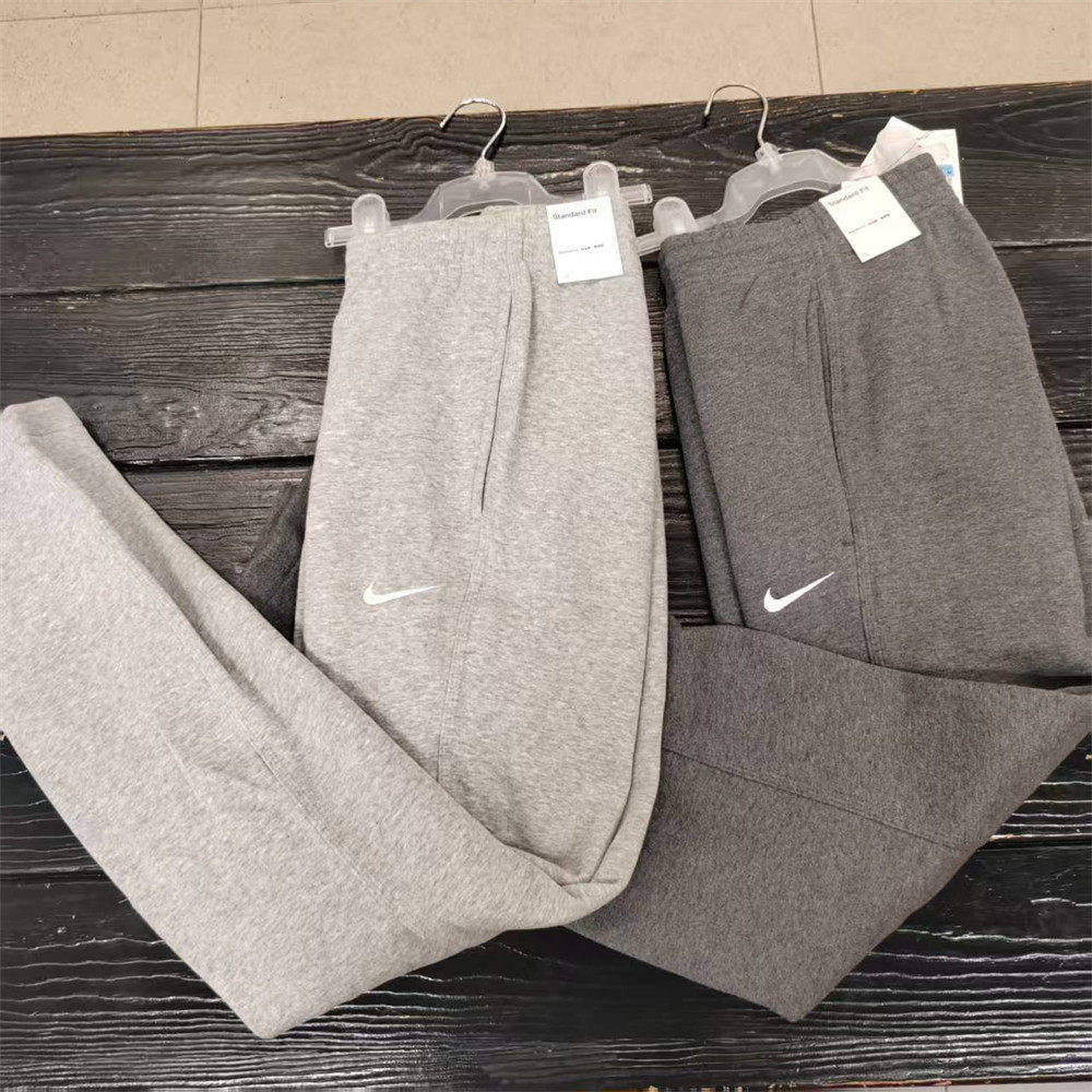 耐克NIKE奥莱正品男运动休闲加绒加厚针织宽松直筒保暖长裤623455