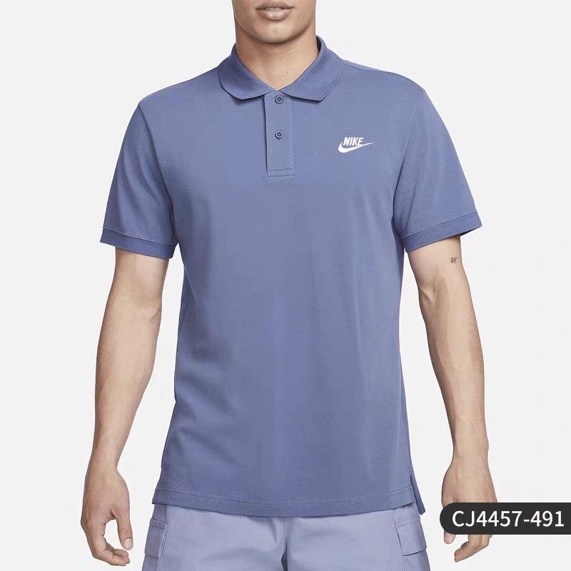 耐克NIKE奥莱正品男女运动休闲纯棉翻领套头短袖POLO衫CJ4457-491