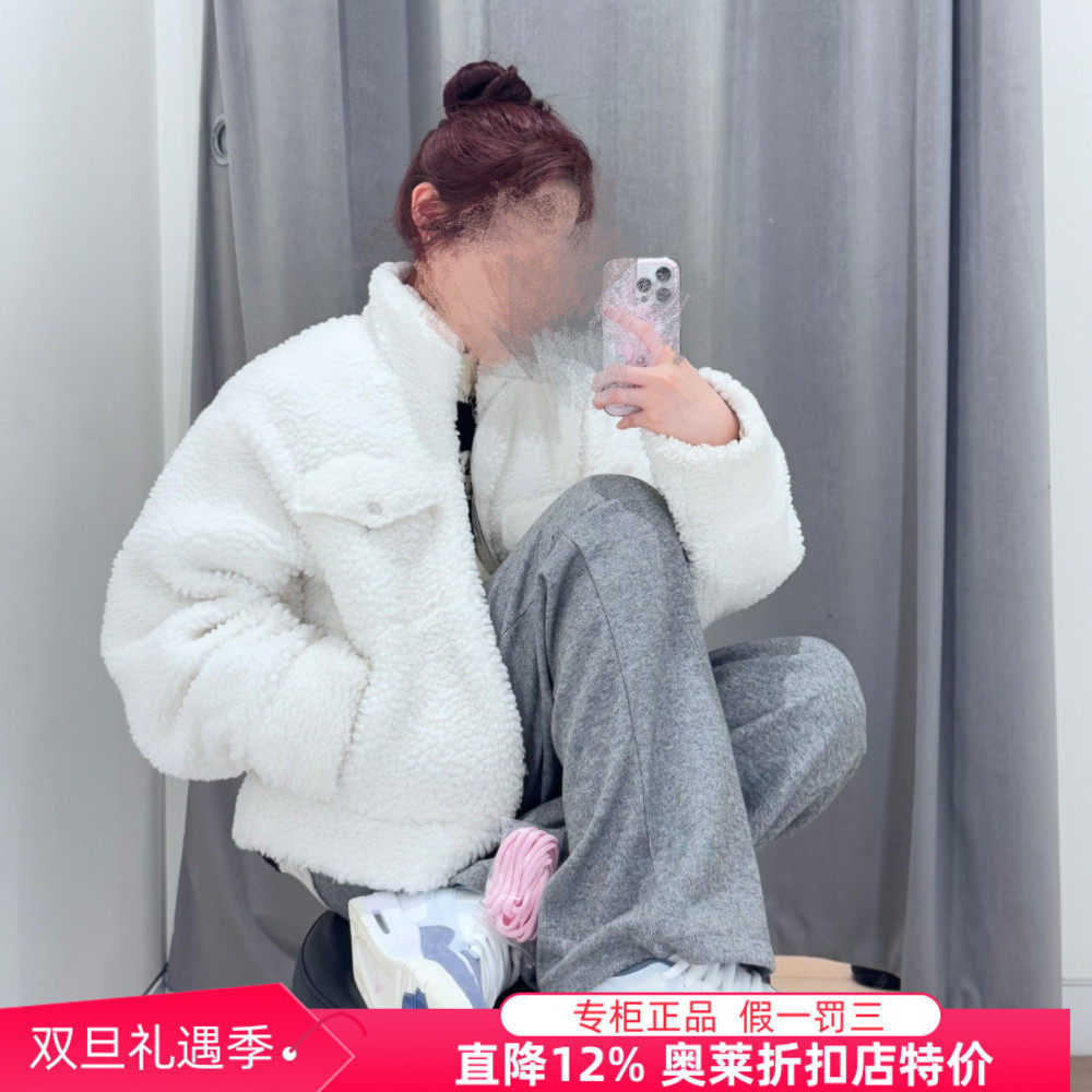 耐克NIKE女加绒保暖羊羔绒外套