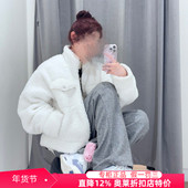 耐克NIKE奥莱正品 女宽松休闲加绒加厚保暖羊羔绒外套FD7169 010