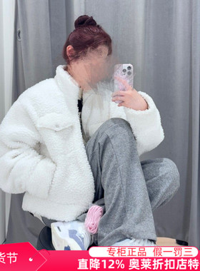 耐克NIKE奥莱正品女宽松休闲加绒加厚保暖羊羔绒外套FD7169-010