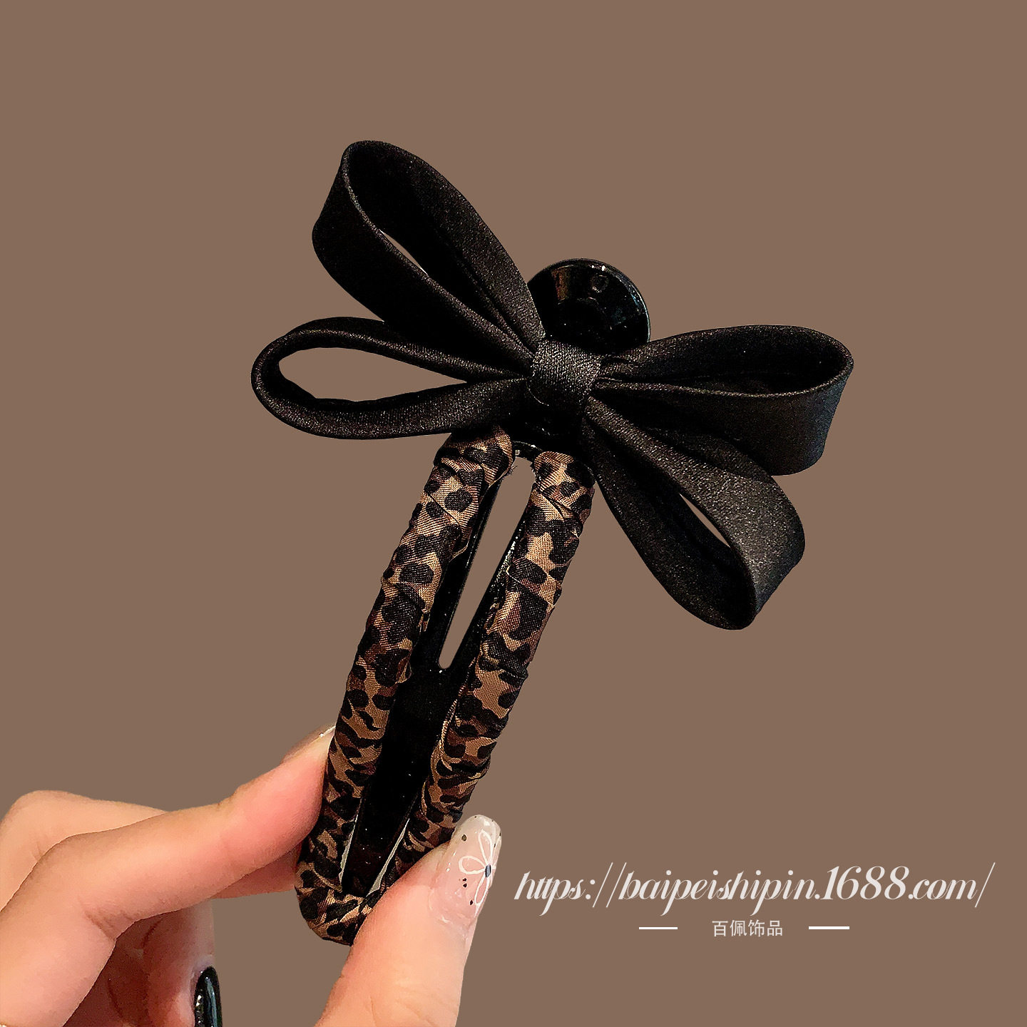 韩系豹纹织带蝴蝶结发夹刘海夹女甜酷气质鸭嘴夹后脑勺顶夹一字夹,饰品/流行首饰/时尚饰品新,民族风发饰,淘宝优惠券,粉丝福利购,淘宝优惠卷