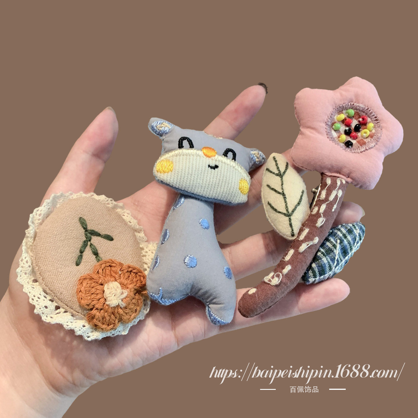 2025卡通充棉可爱发夹感玩偶布艺儿童鸭嘴夹前额刘海碎发边夹,饰品/流行首饰/时尚饰品新,民族风发饰,淘宝优惠券,粉丝福利购,淘宝优惠卷