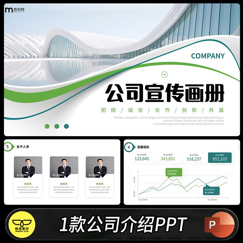 绿色简约大气公司品牌简介项目介绍招商计划书策划方案PPT模板