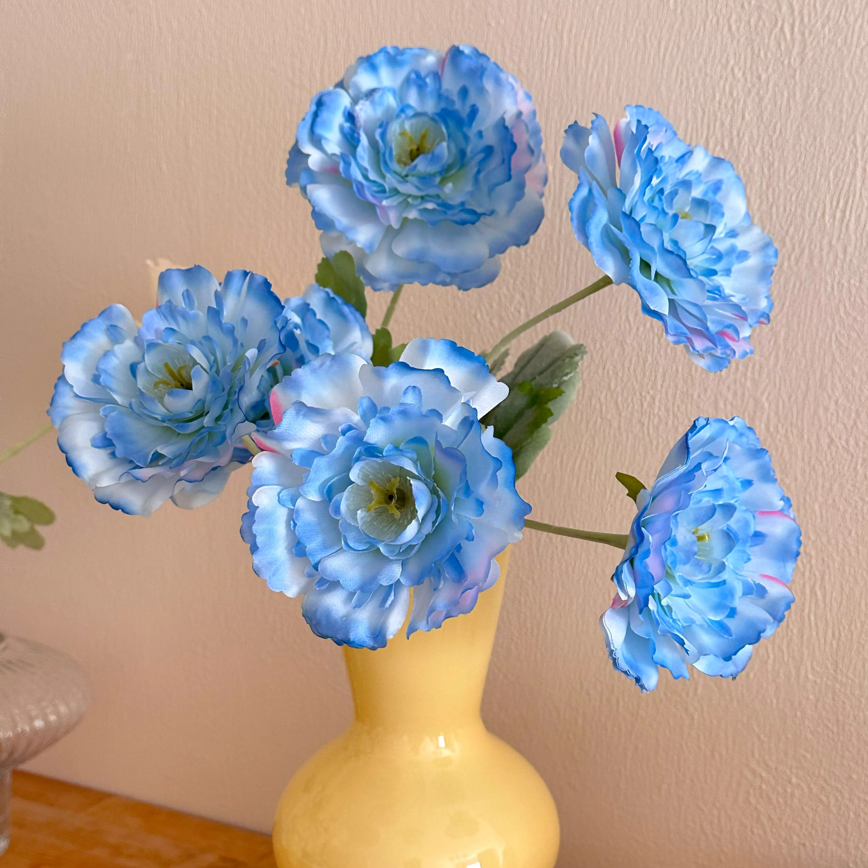 COG 3头锦鲤洋牡丹仿真花高档假花餐桌花装饰摆件婚庆花艺拍照