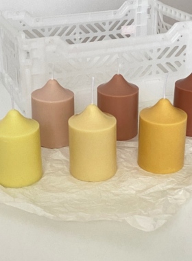 COG 自制ins柱状圆柱蜡烛无味纯手工韩风同款蜡烛摆设拍照摆件