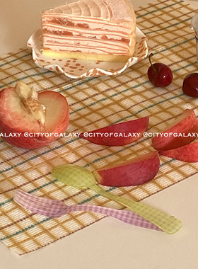 COG 韩国原单ins黄色格纹无纺布餐巾餐垫拍照一次性吸干抹布