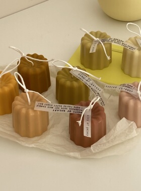 COG 自制可露丽蛋糕蜡烛无味韩国ins同款摆件拍摄道具象牙色生日