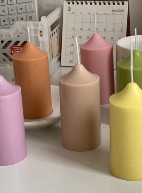 COG 自制ins柱状圆柱蜡烛无味纯手工韩风同款蜡烛拍照摆件chic