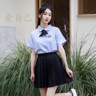 泰国泰式服装泰兰德学生校服女jk衬衫套装制服情侣原版班服学院风