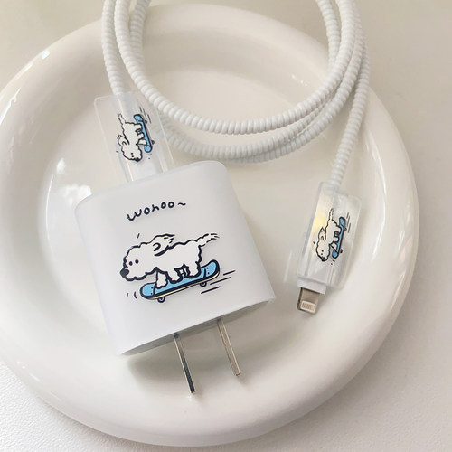 适用苹果17/16充电器保护套40w硅胶iPhone16数据线防折断咬线器