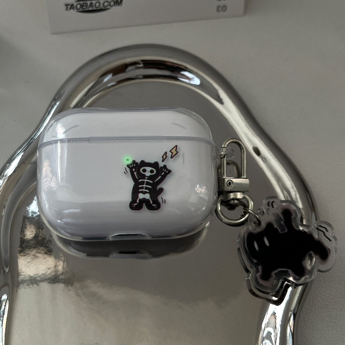 当心有电，小众airpods保护套pro3代1/2/4/5一二三四五适用苹果耳机保护壳透明硅胶软无线蓝牙外壳新款搞怪,3C数码配件,耳机保护套,淘宝优惠券,粉丝福利购,淘宝优惠卷