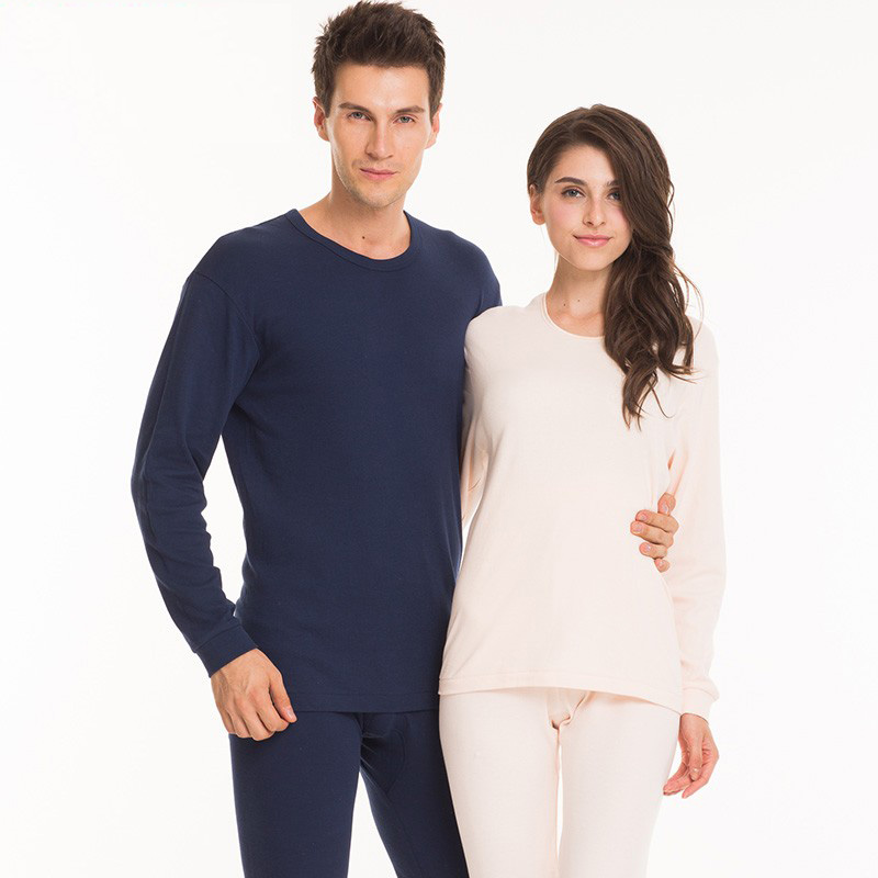 三枪圆领宽松大码女纯棉内衣套装