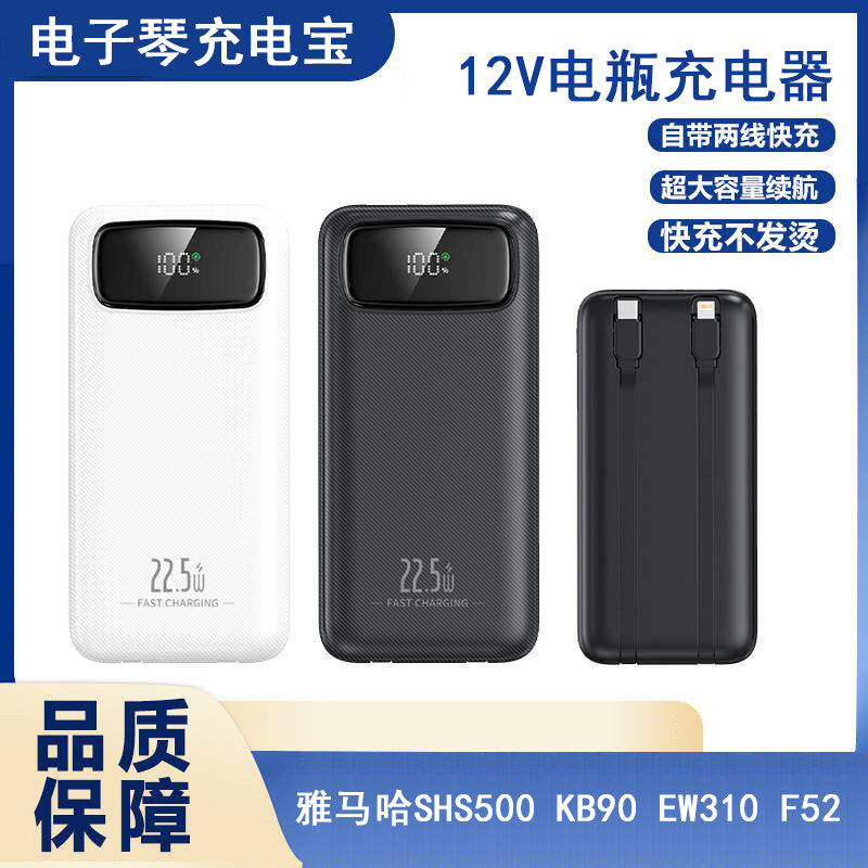 12V适用雅马哈KB291电子琴280钢琴309户外接移动电源电