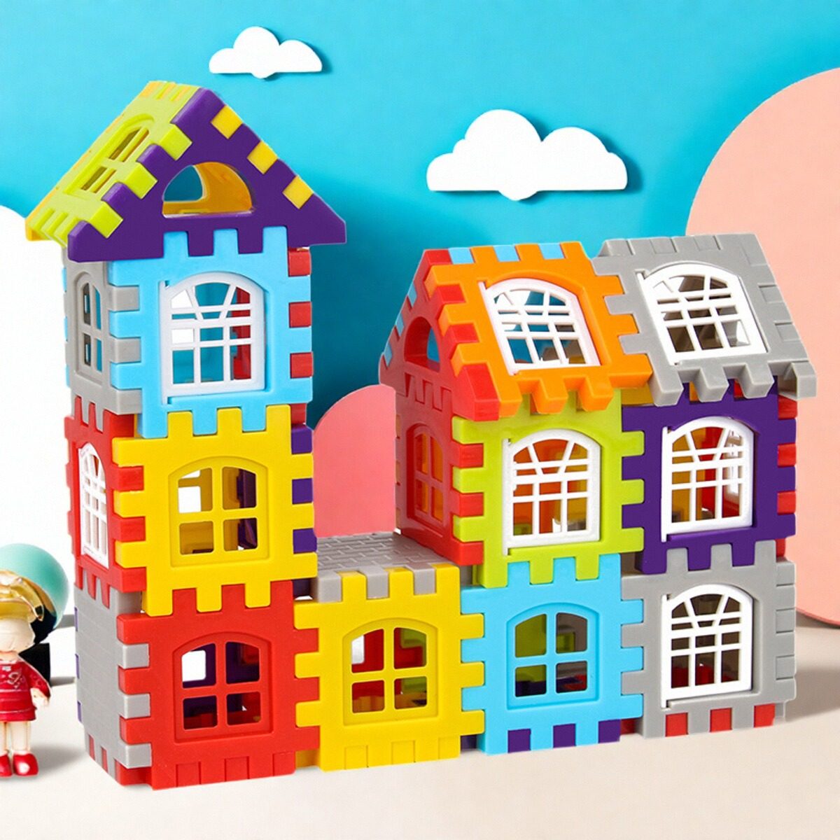 儿童大号房子积木拼装玩具大颗粒数字方块立体拼图宝宝幼儿园益智,玩具/童车/益智/积木/模型,普通塑料积木,淘宝优惠券,粉丝福利购,淘宝优惠卷