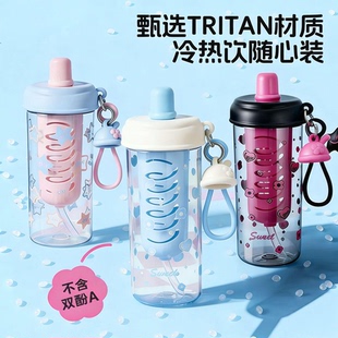 【小敏严选】【顾奈】2026夏天花茶杯tritan水杯学生吸管杯