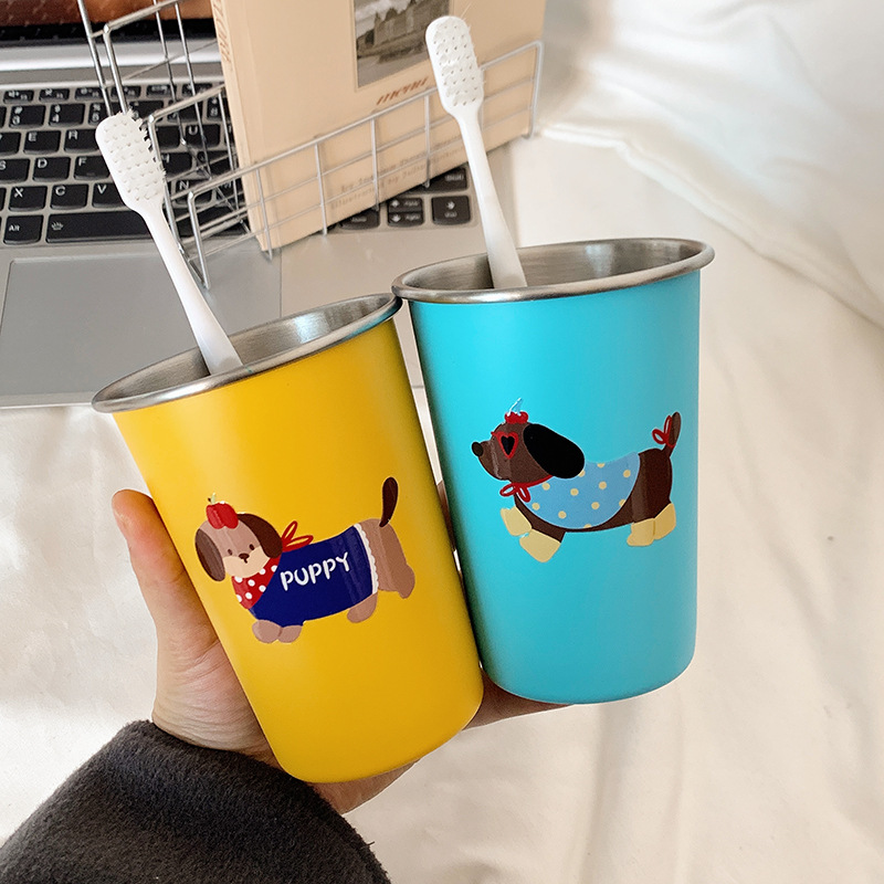 甜甜圈专享-304高颜值腊肠狗可爱简约漱口杯家用情侣卡通创意洗漱