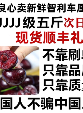 智利车厘子新鲜水果当季5斤4J整箱进口特大果樱桃孕妇礼盒3j顺丰