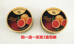 2罐包邮德国Citrus fruit drops嘉云斯红心柚味糖糖果200g