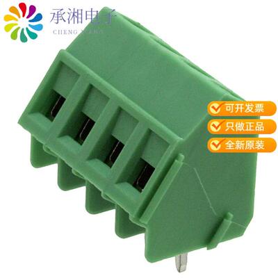 全新1733596正品TERM B 4POS 55DEG 5.08MM PCB