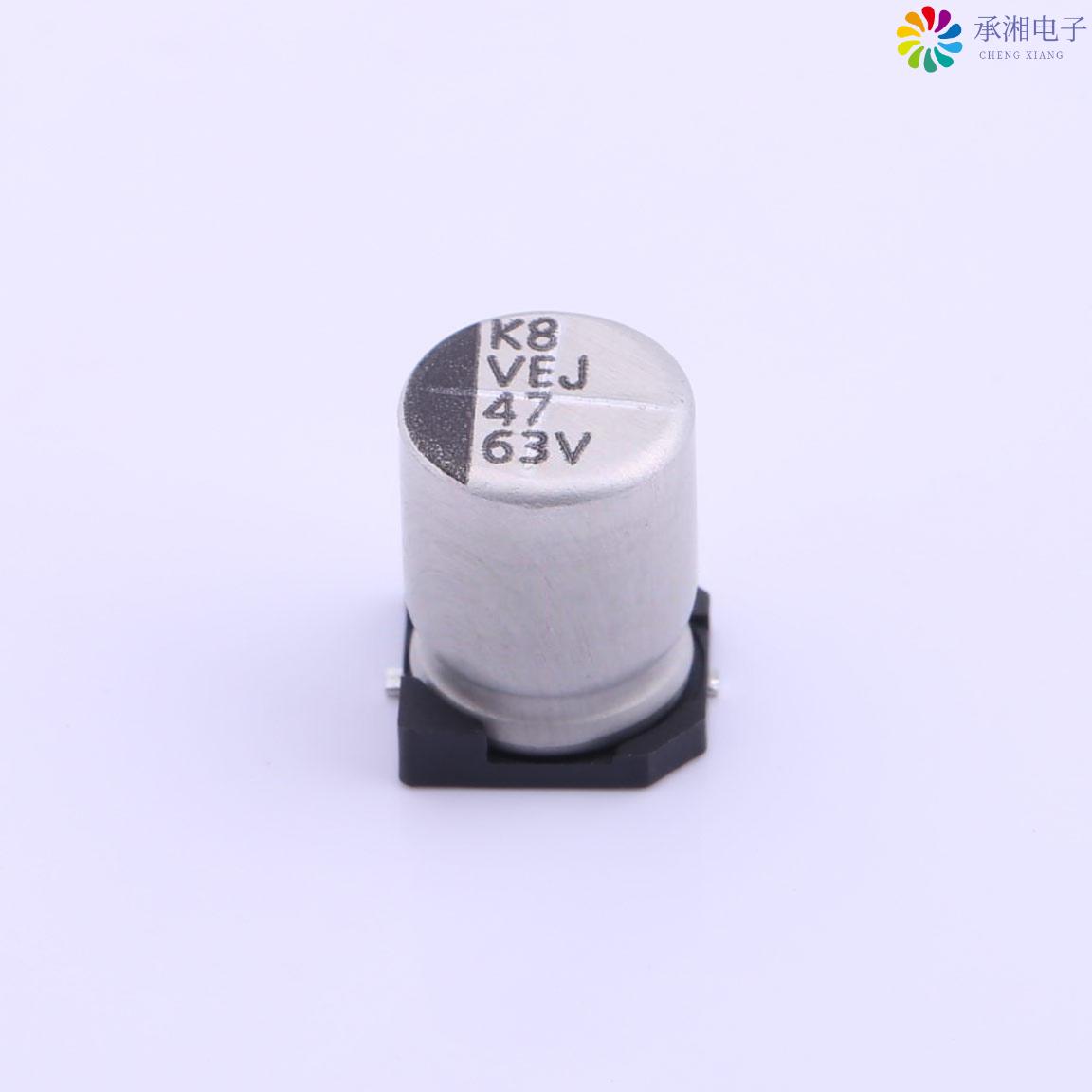 正品VEJ470M1JTR-0810原装贴片铝电解电容 ±20% - 63V