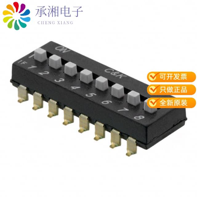 正品SDA08H1SBD原装SWITCH SLIDE DIP SPST 25MA 24V