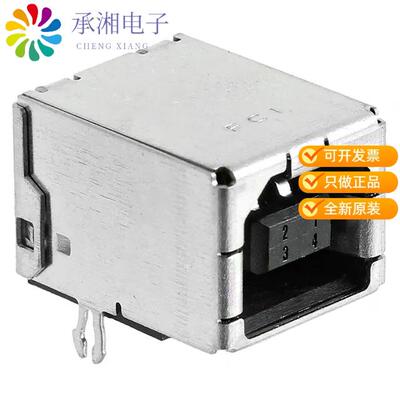 全新61729-1011BLF正品CONN RCPT USB2.0 TYPEB 4POS R/A
