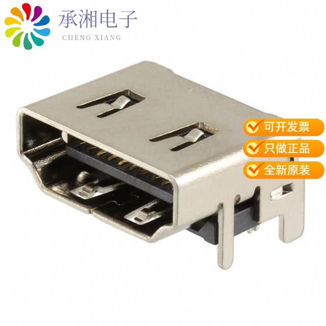 正品2000-1-1-20-00-BK原装CONN RCPT HDMI 19POS R/A
