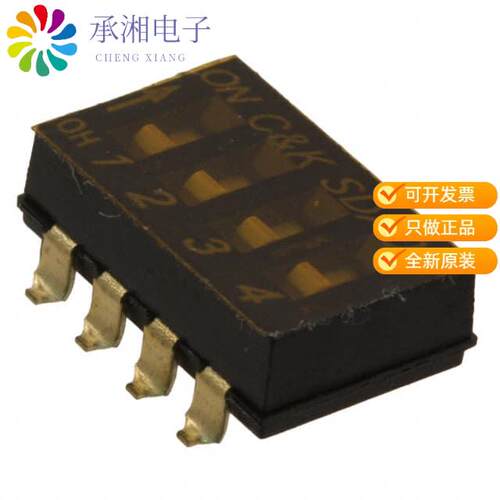 全新SDA04H0SB正品SWITCH SLIDE DIP SPST 25MA 24V