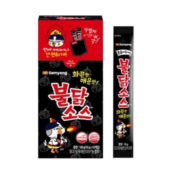 三养火辣鸡肉味酱汁便携装16gX10调味料韩国中国香港精选下饭菜酱