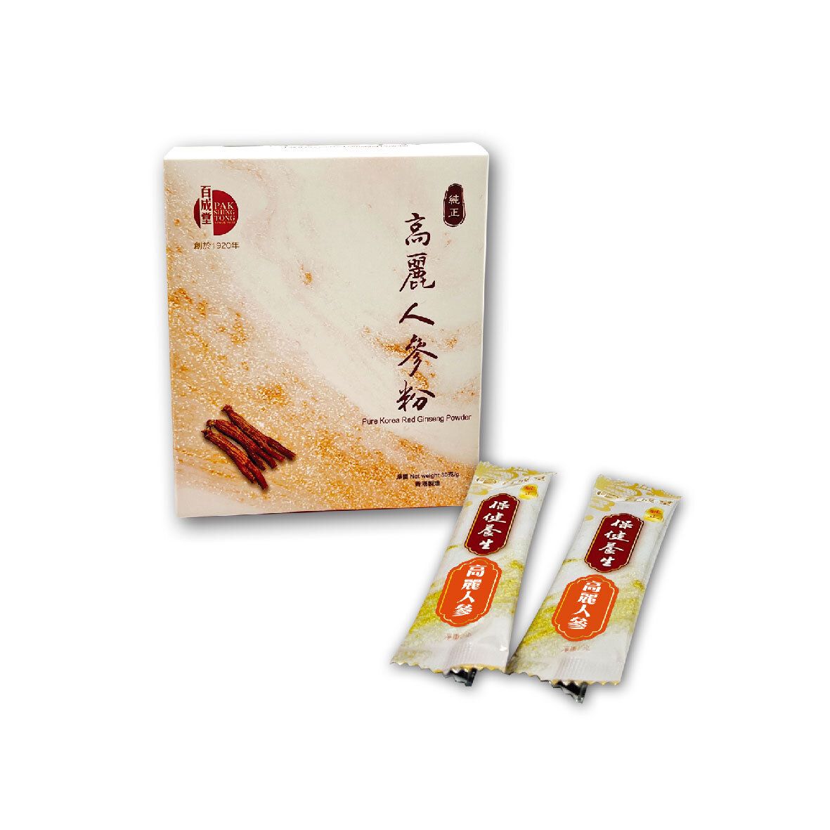 百成堂纯正高丽人参粉30克独立条装100%纯正高丽人参大补元气补虚
