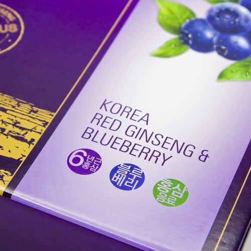 不老健BULOGEON 高丽红参蓝莓汁礼盒装50mlx30护眼美肌抗氧化提神