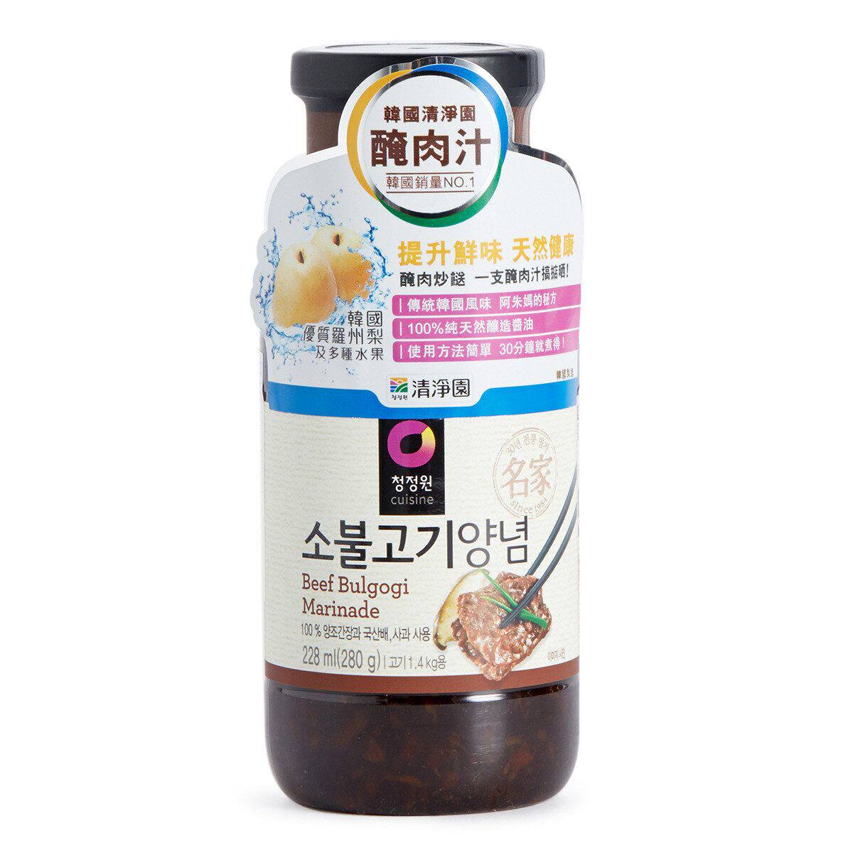 清净园牛肉腌肉汁280g调味料牛肉汁包装酱料腌制韩国酱类调料进口
