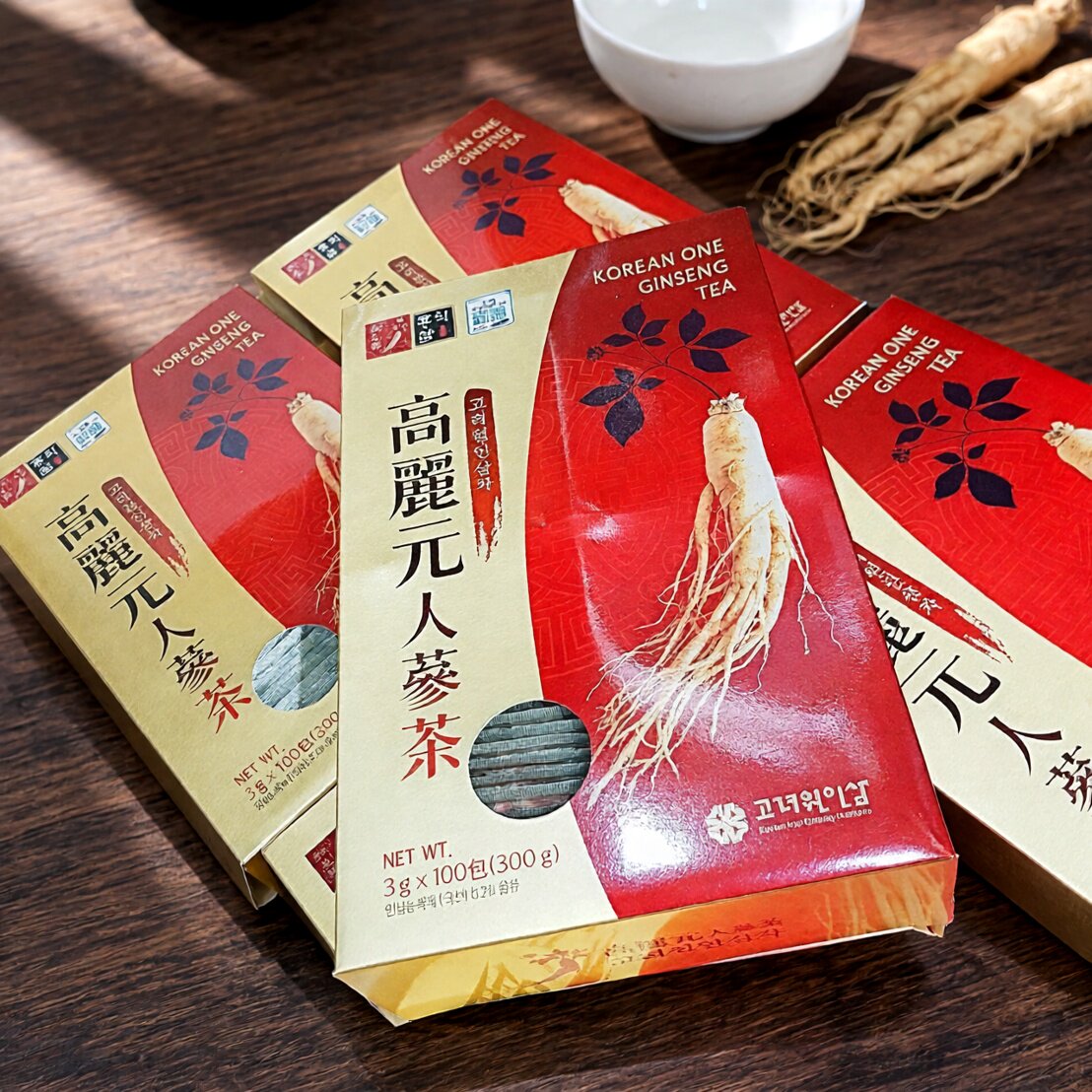 高丽元 韩国人参高丽元人参茶随身茶包增量版一盒100包装提神补气