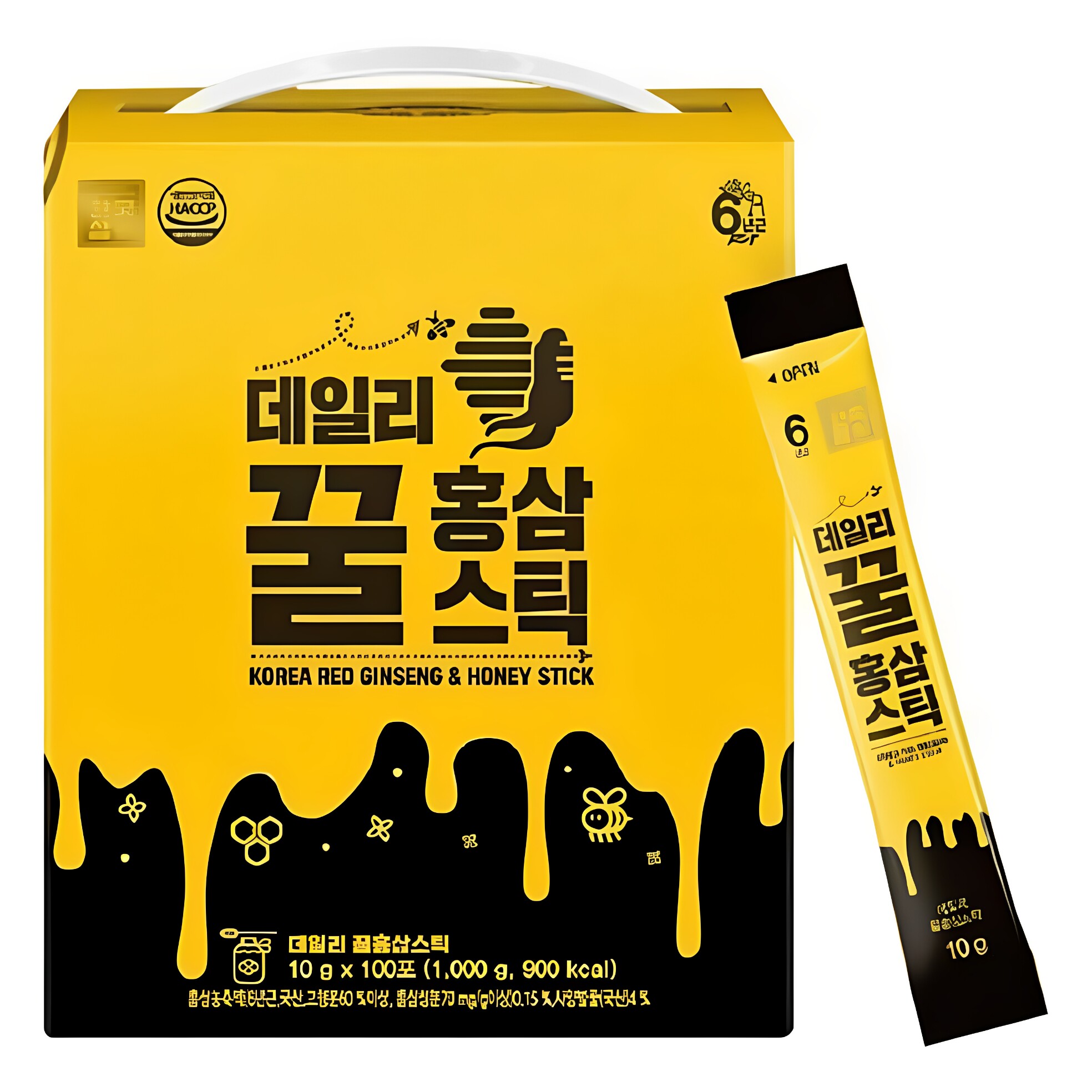 Haeinn6年根蜂蜜红参液10gx100条营养补身易吸收补气益血提神醒脑