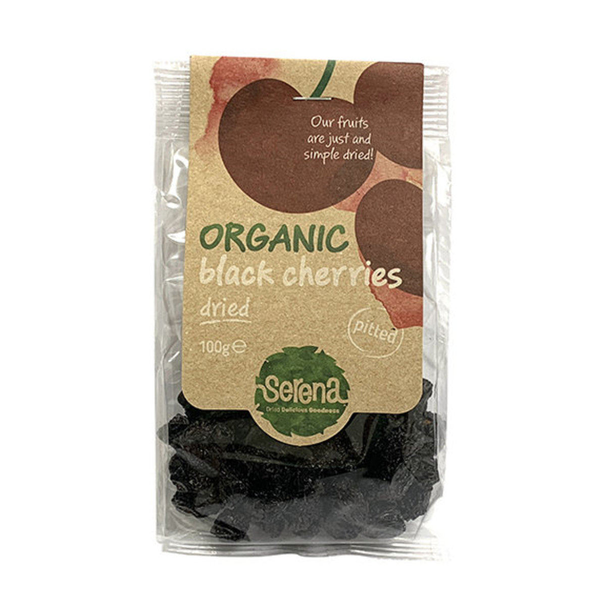 进口Serena有机无添加黑樱桃车厘子去核干果100g水果干富含花青素