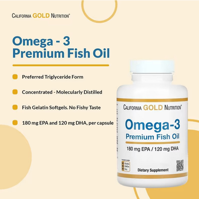 CALIFORNIA GOLD NUTRITION奥米加3美国优质鱼油2200毫克100粒