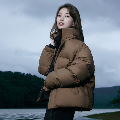 秀智同款鹅绒羽绒服短款羽绒服
