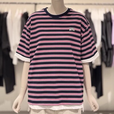 STUDIO TOMBOY拼色条纹短袖T恤 夏季薄款透气百搭显瘦休闲上衣