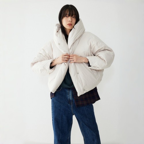 STUDIO TOMBOY 高领连帽短款羽绒服女士鸭绒通勤保暖便携收纳外套