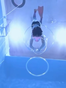 拍照涡环 水下O形气泡 儿童潜水玩具 训练闭气 手工海豚圈圈 组装