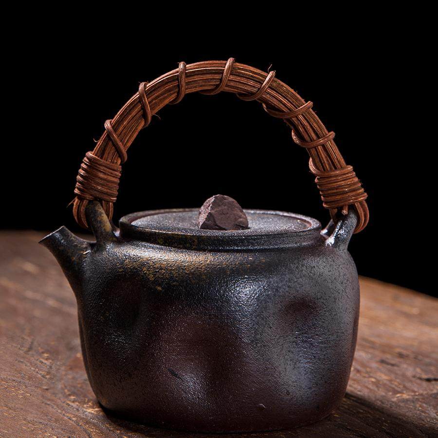 柴窑陶瓷煮茶壶电陶炉煮茶器家用烧水壶小号提梁壶木炭明火陶壶,餐饮具,茶壶,淘宝优惠券,粉丝福利购,淘宝优惠卷
