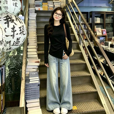 套装早秋小个子美式复古两件套