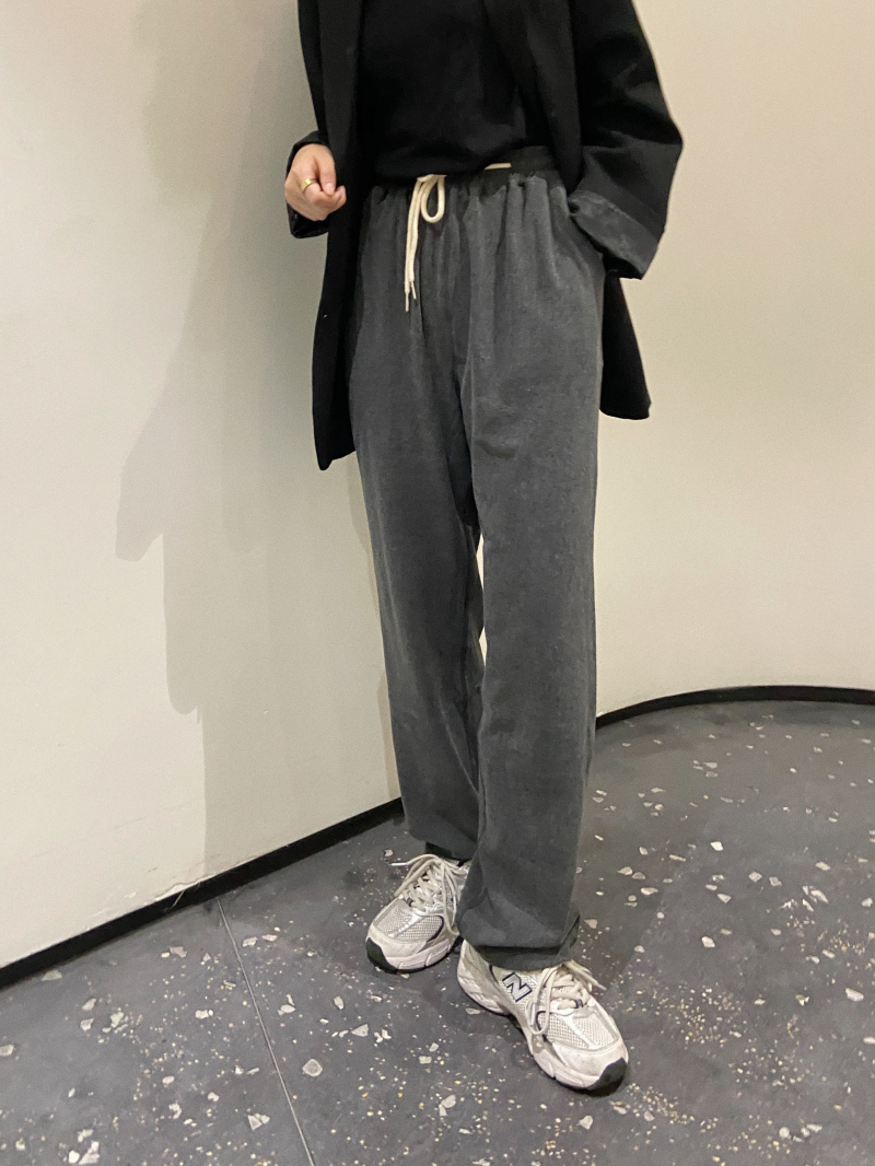 Real price, versatile, slim, high waisted, knitted, wide leg, vertical straight pants, loose, sports and leisure pants, floor pants